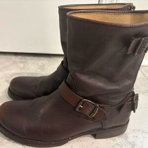 Classic Brown Leather Frye Boots